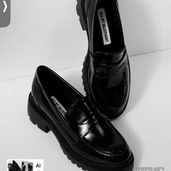 [BUNJANG] JILL BY JILLSTUART Black Platform Loafers Size 240 / (새상품) 질바이질스튜어트 블랙 플랫폼 로퍼 240
