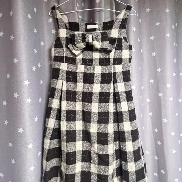 [BUNJANG] LIZLISA Check Pattern Ribbon Mini Dress / 고전 리즈리사 체크 패턴 리본 미니 원피스