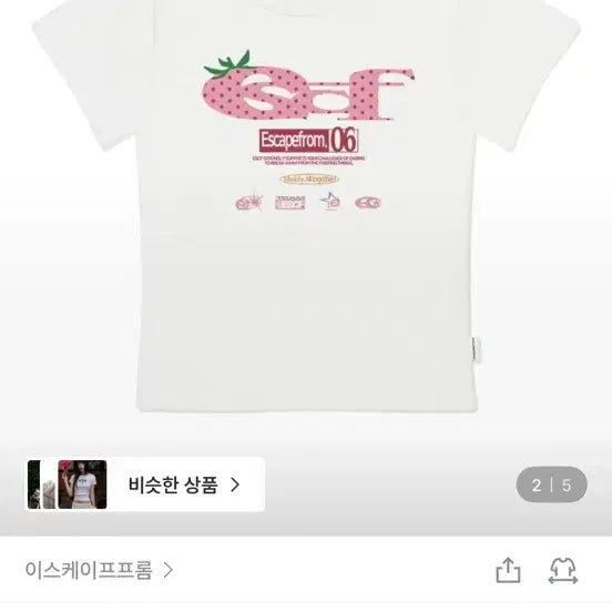 [BUNJANG] EscapefromStrawberry Dot Short-Sleeve T-Shirt / 이스케이프프롬 스트로베리 도트 반팔티