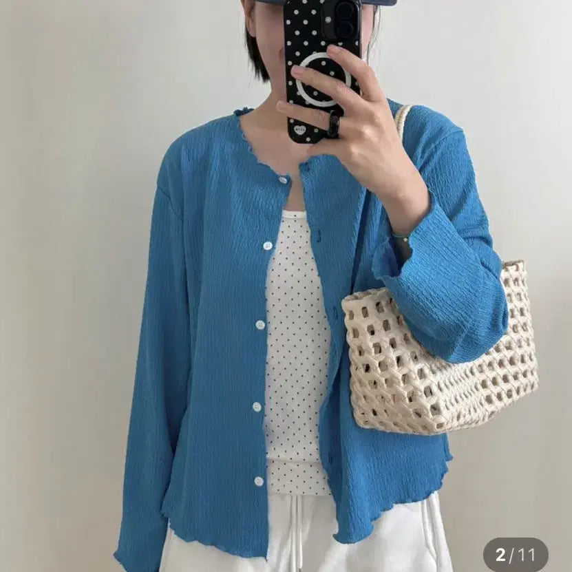 [BUNJANG] DALMUUT Light Cool Summer Cardigan (Ocean Blue) / 달뮤트 라이트 쿨 썸머 가디건(오션블루)