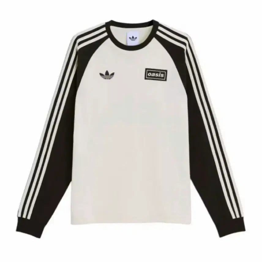 [BUNJANG] Adidas Oasis Collaboration Long Sleeve T-Shirt Cream White S Size / 아디다스 오아시스 콜라보 긴팔 티셔츠 S 사이즈 크림 화이트
