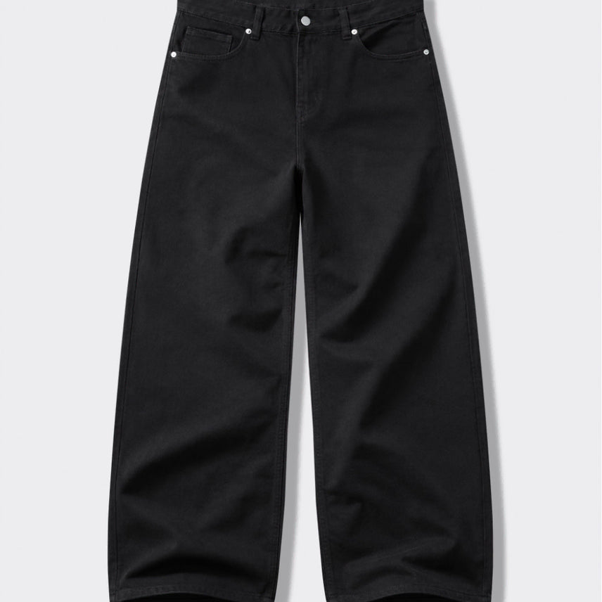 [BUNJANG] Original Day All Day Canvas Cotton Wide Pants Black / [오리지널데이]올데이 캔버스 코튼 와이드 팬츠_Black