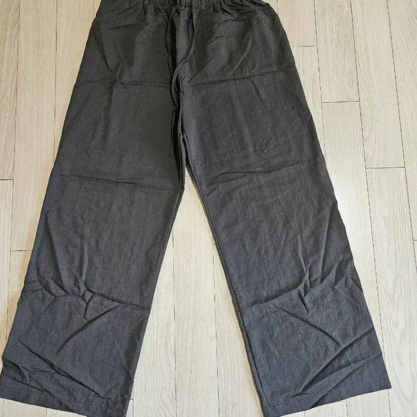 [BUNJANG] Wide Banding Pants Charcoal / L 와이드 밴딩 팬츠 차콜색 (MP33)