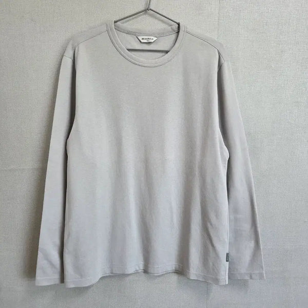 [BUNJANG] Beanpole Men's Long-Sleeve T-shirt Light Grey Size 105 / 빈폴 남성 긴팔 티셔츠 라이트 그레이 105 JJ3116