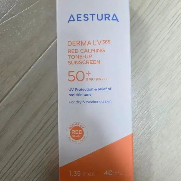[BUNJANG] AESTURA Derma UV Red Soothing Tone-Up Sun Cream / 에스트라 더마 유브이 레드진정 톤업 선크림