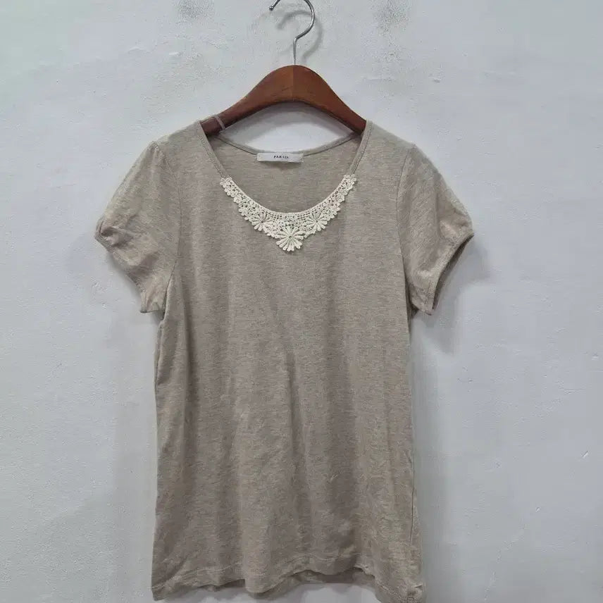 [BUNJANG] PARICI Short Sleeve Lace Blouse / PARICI 반팔 셔츠 블라우스