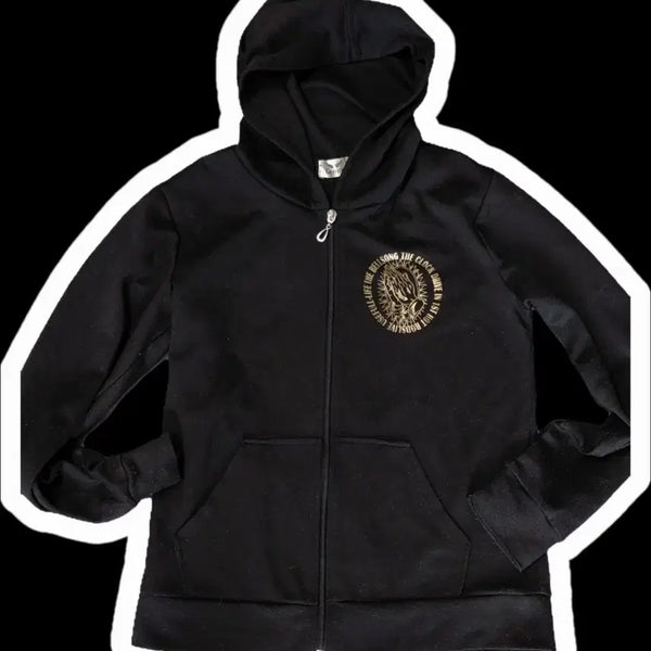 [BUNJANG] Japanese Vintage Black Hooded Zip-Up Jacket M / 일본 빈티지 블랙 후드 집업