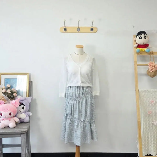 [BUNJANG] ab.f.z White Heart Cardigan / 빈티지 만원샵 ab.f.z 화이트 하트 가디건
