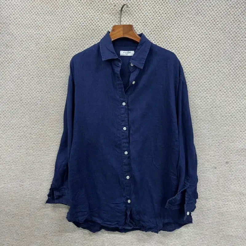 [BUNJANG] Back Number Linen Shirt M / 백넘버 린넨 셔츠 M D03664
