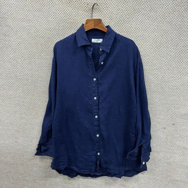 [BUNJANG] Back Number Linen Shirt M / 백넘버 린넨 셔츠 M D03664