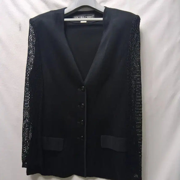 [BUNJANG] Veronica Chang Black Lace Sleeve Jacket Size 77 / 베로니카창 블랙 레이스 소매 자켓 77