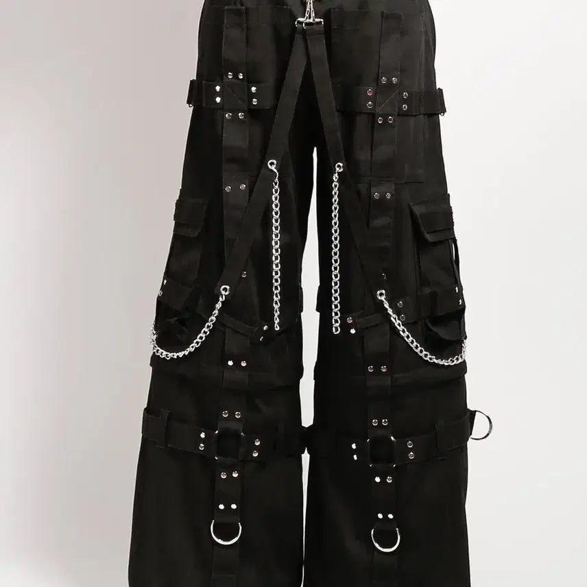 [BUNJANG] Tripp NYC Harness Chain Pants / 락샵 tripp nyc 트립 nyc 하네스 체인 팬츠 펑크 고스 중성계 지뢰계 섭컬 서브컬쳐