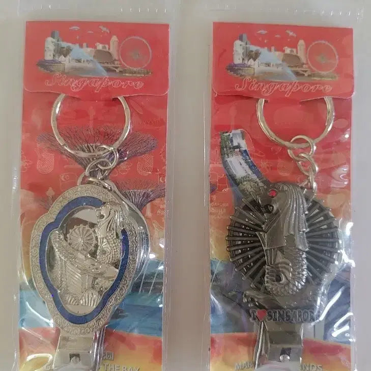 [BUNJANG] Singapore Lion City Nail Clipper Keychain Bundle (2 pcs, Sealed) / 싱가포르 손톱깎이 키링 2개 일괄(미개봉)
