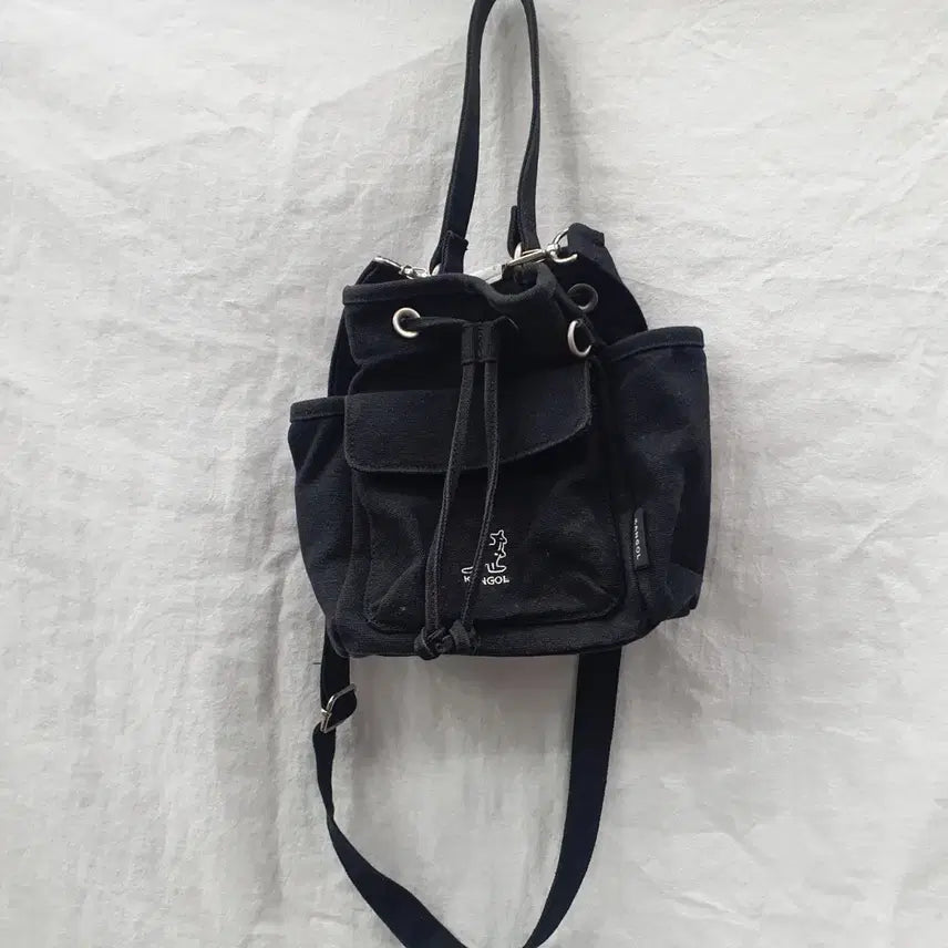 [BUNJANG] Kangol Black Bucket Bag / 캉골 블랙 복조리 백