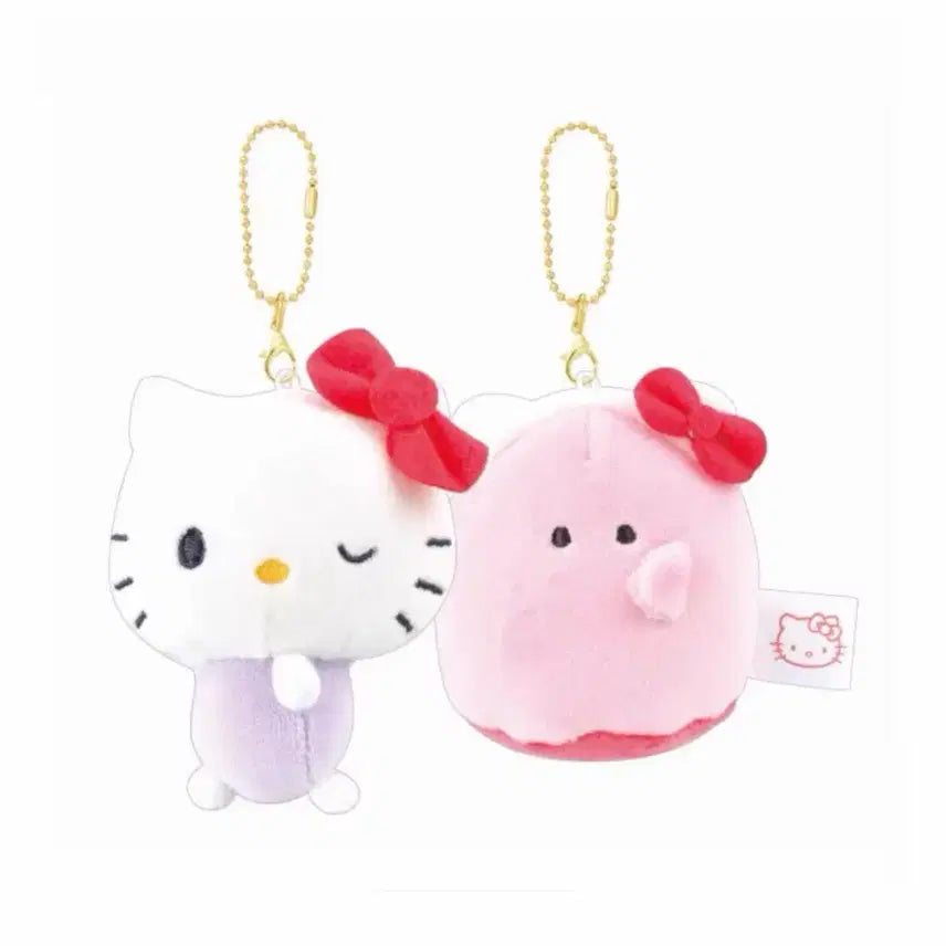 [BUNJANG] Sanrio Obakenyu Plush Charm Set (Hello Kitty, Keroppi, Pompompurin, Pochacco) / 산리오 오바케누 인형 키링 세트 (헬로키티, 케로피, 폼폼푸린, 포차코)