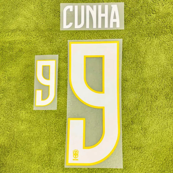 [BUNJANG] Brazil 2026 North America World Cup Away Cunha Jersey Name Set / 2026 북중미 월드컵 브라질 어웨이 쿠냐 유니폼 마킹 국가대표 네임셋
