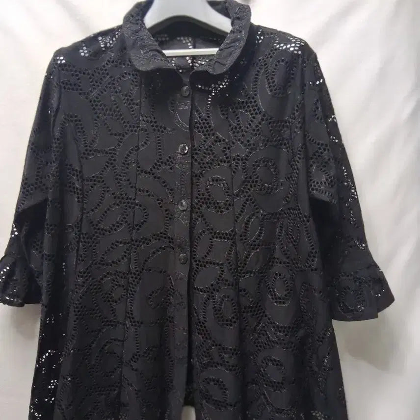 [BUNJANG] Black Lace Blouse - Size 88 / 레이스 블라우스 블랙88
