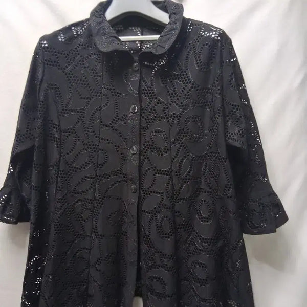 [BUNJANG] Black Lace Blouse - Size 88 / 레이스 블라우스 블랙88