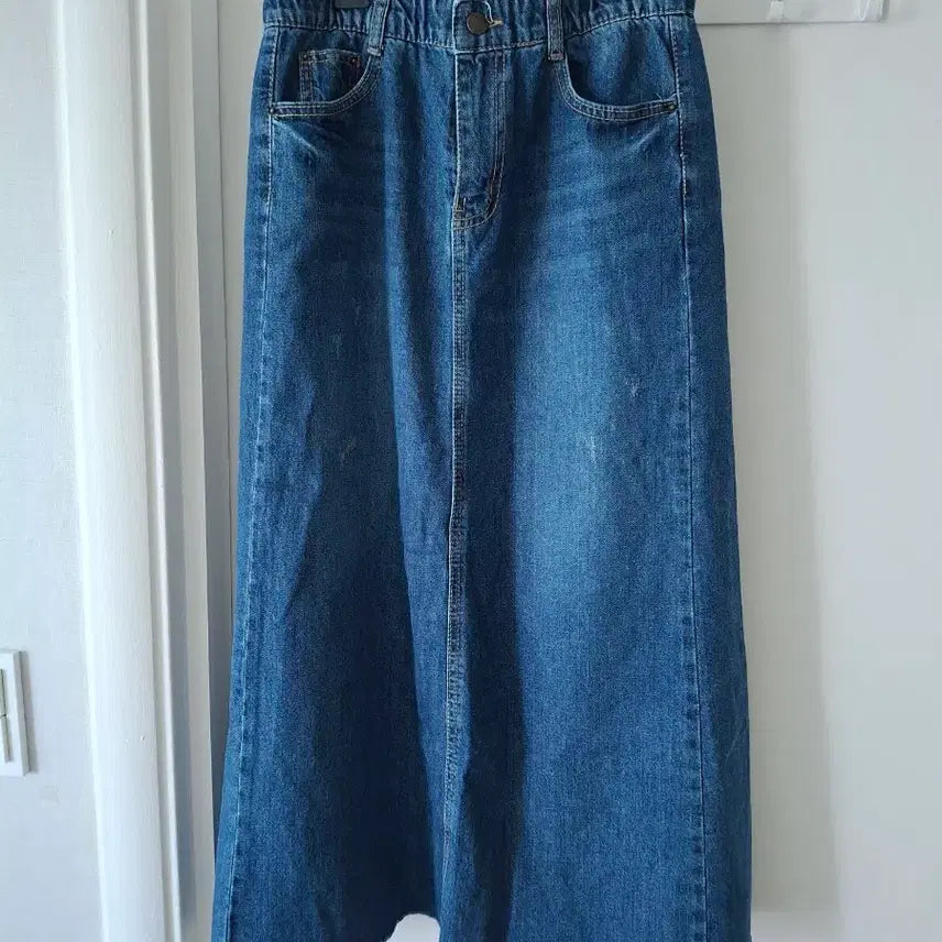 [BUNJANG] Denim Banding Long Skirt M~L / 데님 밴딩롱 스커트  M~L
