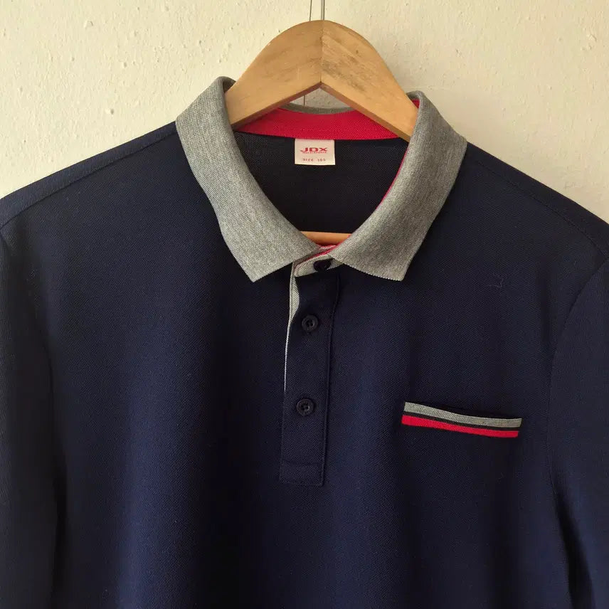 [BUNJANG] JDX Men's Navy Short-Sleeve Polo T-Shirt Size 105 / JDX 남성 네이비 반팔PK티셔츠 105사이즈