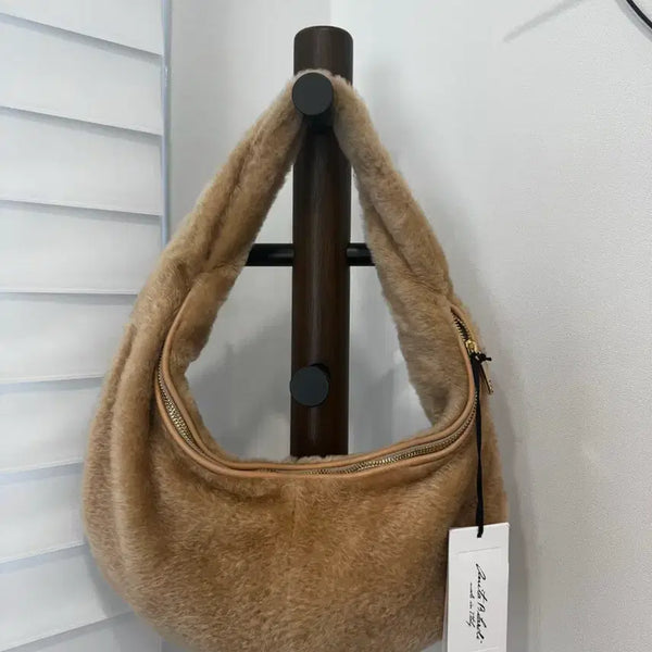 [BUNJANG] Anita Bilardi x TIME Natural Wool Shoulder Bag / Anita Bilardi Made in Italy 천연 양모 숄더백 (TIME 협업) | 새상품