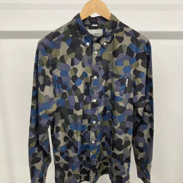 [BUNJANG] Carhartt WIP Camo Shirt / 칼하트wip 카모 셔츠 100