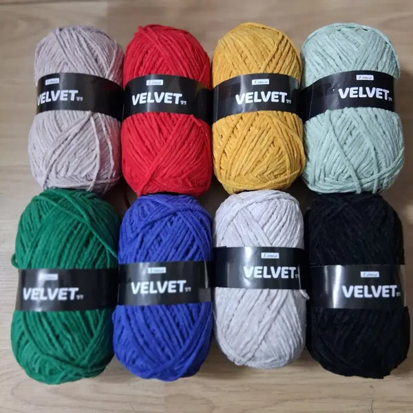 [BUNJANG] Linea Velvet Yarn Bundle Set / 리네아 벨벳 뜨개실 무료배송 미개봉 코바늘 우동 벨벳 돌핀