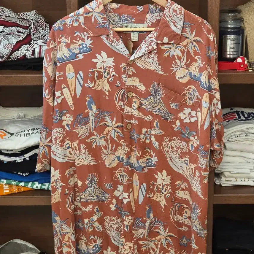 [BUNJANG] Kahala Hawaiian Islands 100% Silk "Maui Spirit" Vintage Hawaiian Shirt XL / Kahala Hawaiian Island 하와이안셔츠