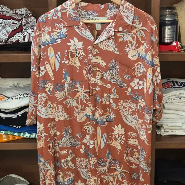 [BUNJANG] Kahala Hawaiian Islands 100% Silk "Maui Spirit" Vintage Hawaiian Shirt XL / Kahala Hawaiian Island 하와이안셔츠