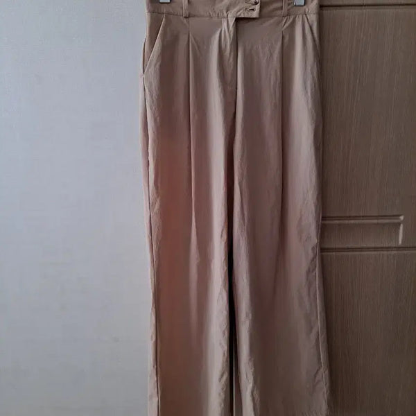 [BUNJANG] Woven Wide-Leg Pants / 뒤밴딩 바스락 팬츠
