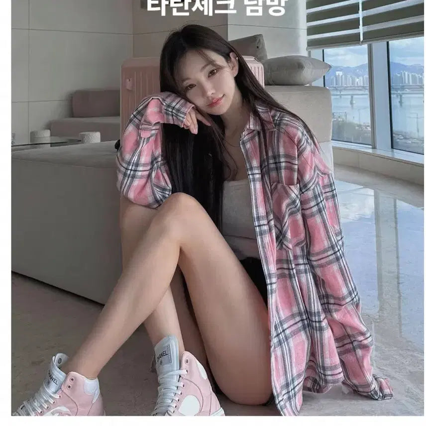 [BUNJANG] KindaMiy Tartan Check Shirt / 카인다미 남방 셔츠 타탄 체크
