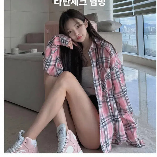 [BUNJANG] KindaMiy Tartan Check Shirt / 카인다미 남방 셔츠 타탄 체크
