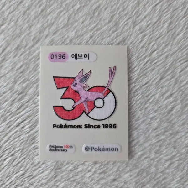 [BUNJANG] Pokemon 30th Anniversary Eevee Stickers / 포켓몬 30주년 기념 에브이 띠부씰