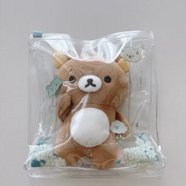 [BUNJANG] San-X Rilakkuma Clear File Umbrella Item / 산엑스 비온뒤맑음 지퍼백 우산 리락쿠마 인형