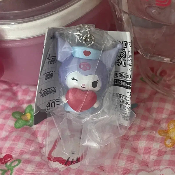 [BUNJANG] Nurses Sanrio Kuromi Heart Medical Fairy Nurse Gacha Figure Keychain / 널스 산리오 쿠로미 하트 메디컬 요정 간호사 가챠 피규어 키링