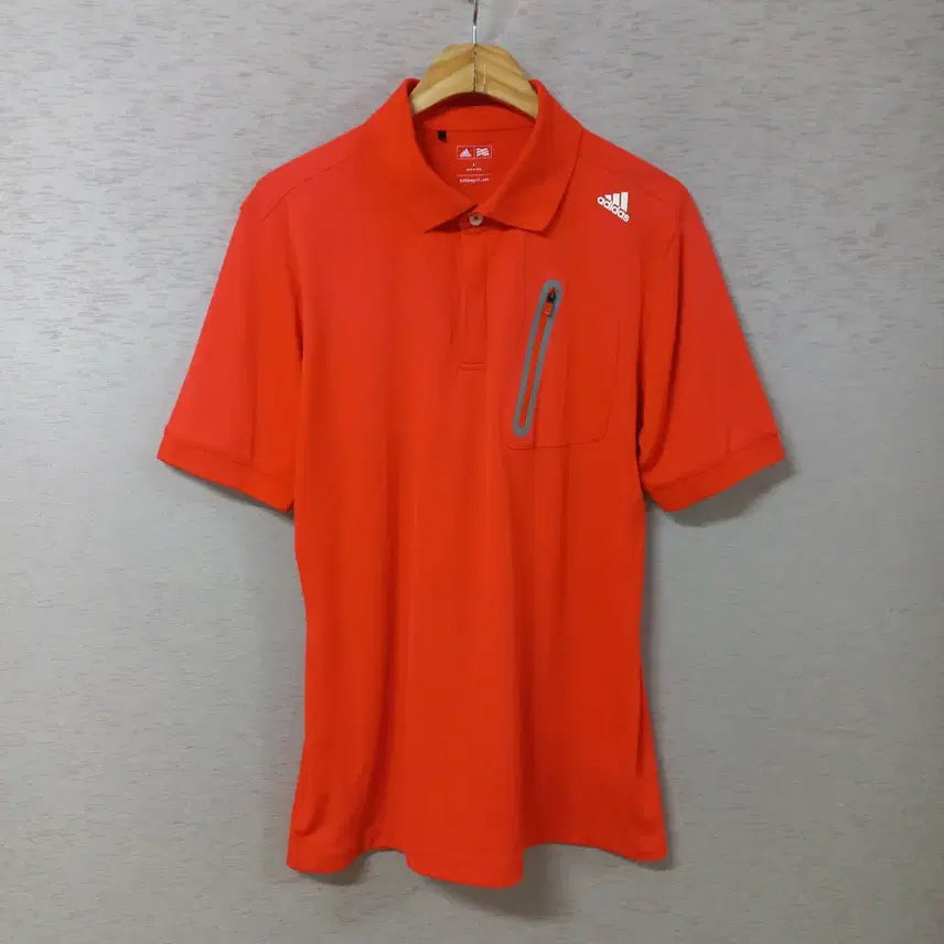 [BUNJANG] Adidas Orange Collar T-Shirt Men's L / B7-29/아디다스 오렌지색 카라티 남성L
