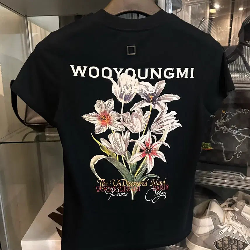 [BUNJANG] Wooyoungmi Flower Print T-Shirt Women's Size 34 / 우영미 플라워 반팔티 여성 34사이즈