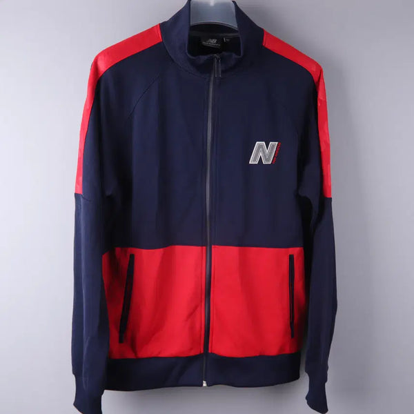 [BUNJANG] New Balance N Logo Track Top Jersey Navy Red (105) / 뉴발란스 N로고 트랙탑 저제 네이비 레드 (105)