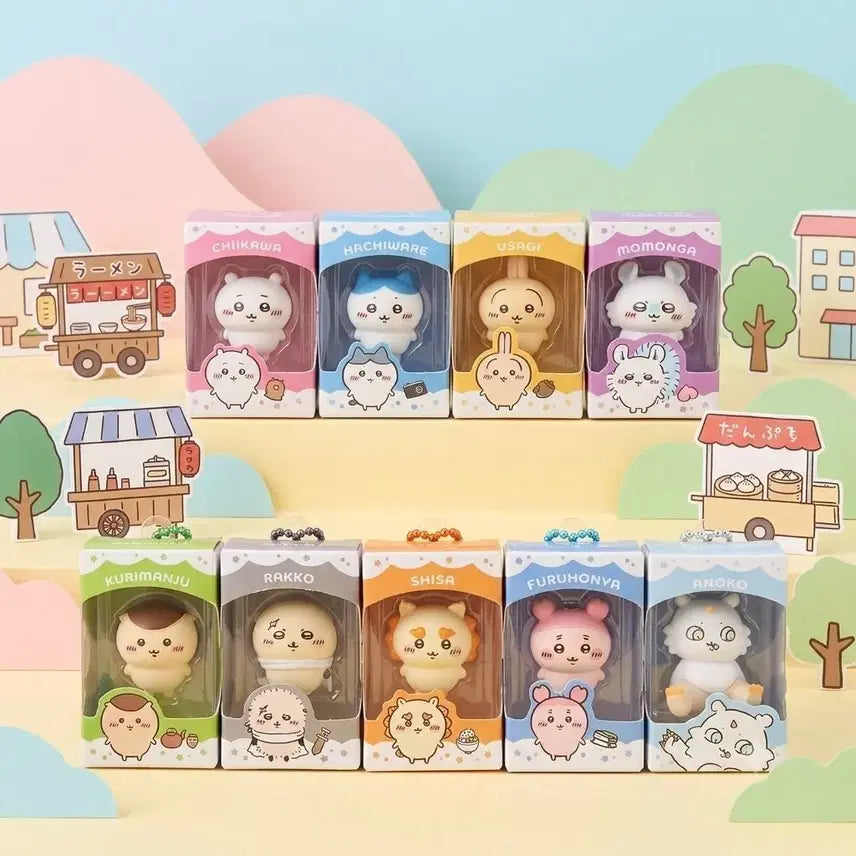 [BUNJANG] Chiikawa Choco Box Rice Ball Figure Full Set + Display Case (Sealed) / 미개봉 치이카와 초코박스 쌀알피규어 풀세트 + 쌀알피규어 진열장
