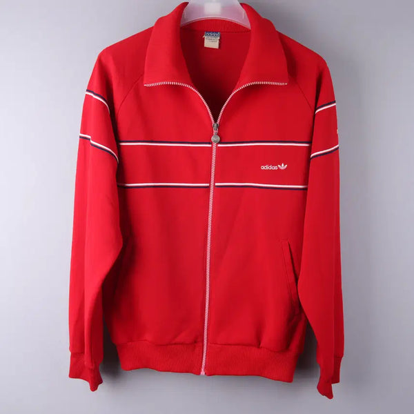 [BUNJANG] 70s Vintage Adidas Track Jacket Jersey Red / 70s 빈티지 아디다스 트랙 자켓 져지 레드 (100)