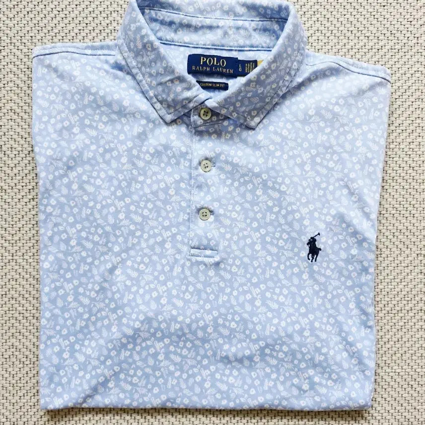[BUNJANG] Polo Ralph Lauren Floral Polo Shirt - Size L / 폴로 랄프로렌 플로럴 폴로셔츠 L