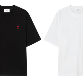 [BUNJANG] AMI Paris Small Heart Logo Boxy Fit Short Sleeve T-Shirt / [새상품] 아미 스몰하트 박시핏 반팔티셔츠