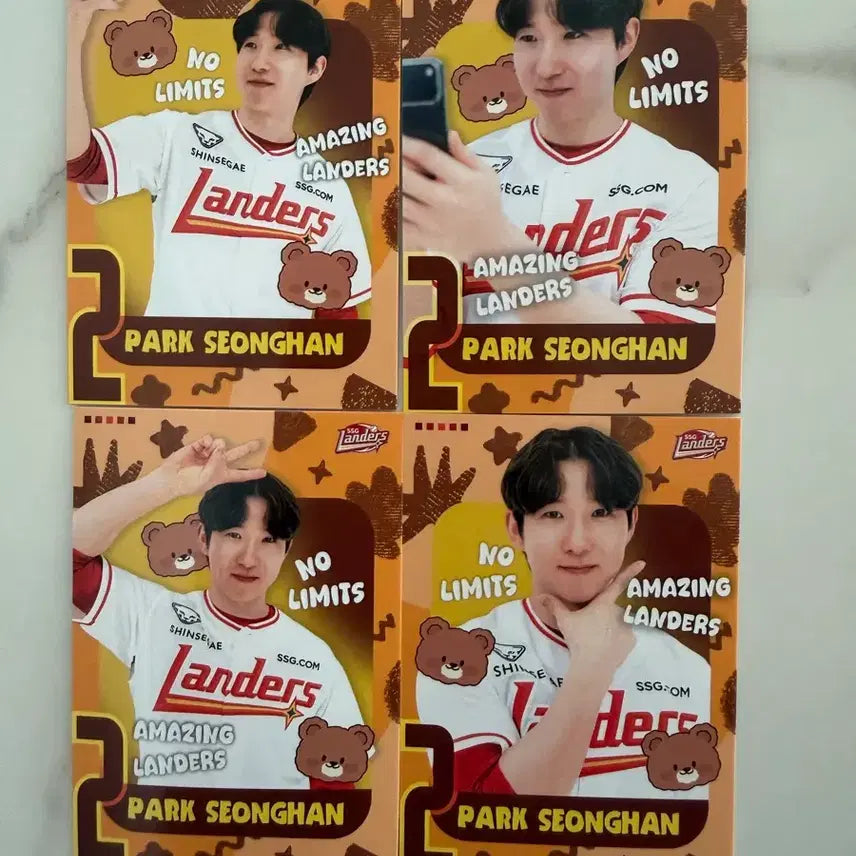 [BUNJANG] SSG Landers Park Sung-han 2026 Moments Duo Select Set (4 Types) / SSG 랜더스 박성한 2026 모먼츠 듀오 셀렉트 카드 4종 세트