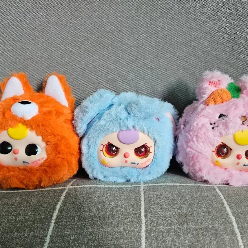 [BUNJANG] Baby 3 Animal Zipper Bag Plush / 베이비쓰리 동물 지퍼백 인형