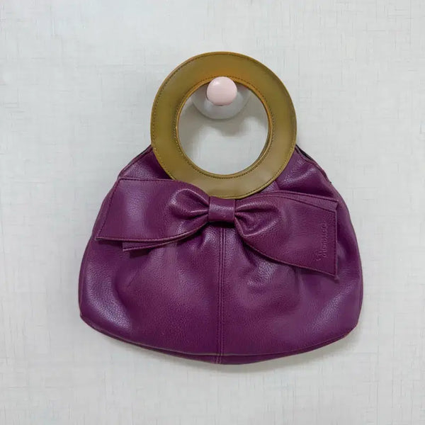 [BUNJANG] Fiorucci Italian Ribbon Mini Handbag Purple / 피오루치 이태리 리본 핸드백 퍼플 미니 가방