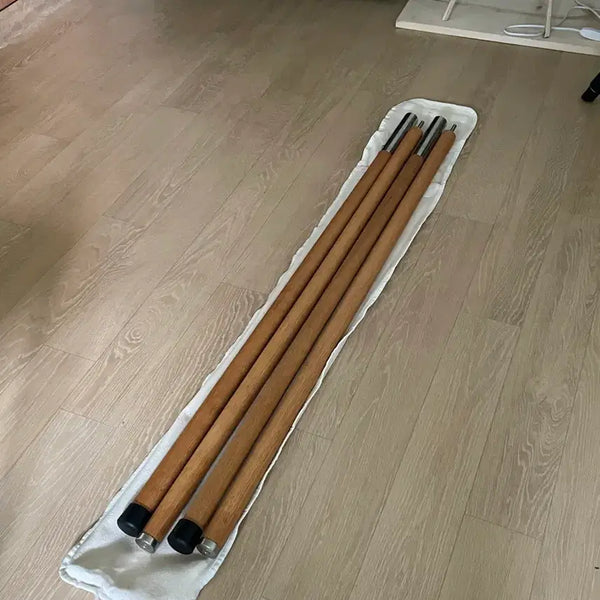 [BUNJANG] Springbar Tarp Awning Pole Set - Wood Color / 스프링바 타프어닝 폴대