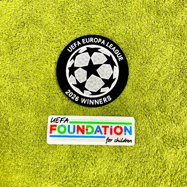 [BUNJANG] Aston Villa 2026-27 Champions League Starball + Foundation Patch Set / 26-27 챔스 아스톤빌라 유로파 우승 스타볼 + 파운데이션 패치 SET