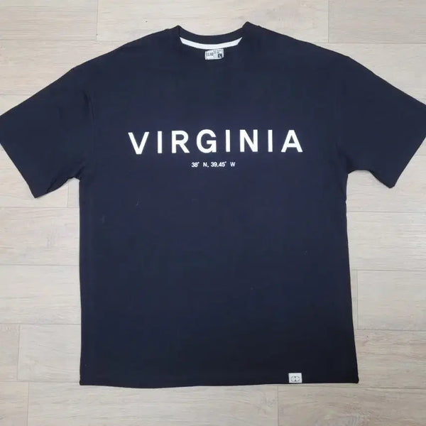 [BUNJANG] Virginia Lettering Short Sleeve T-Shirt Black L / 버지니아 반팔 티셔츠 블랙