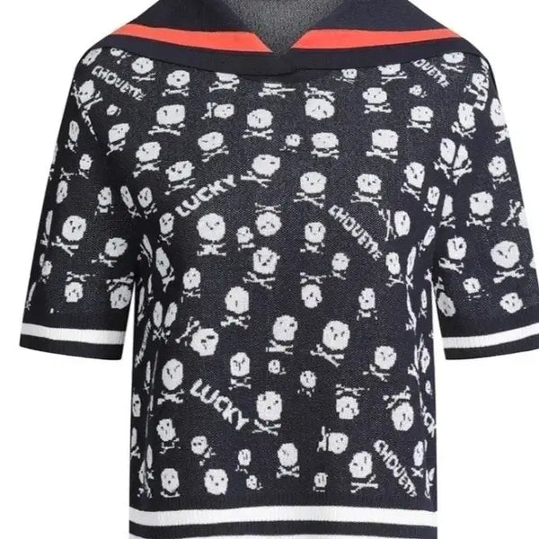 [BUNJANG] Lucky Chouette Sailor Collar Knit / 럭키슈에뜨 세일러카라 니트