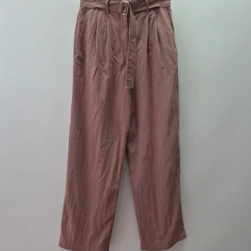 [BUNJANG] SYSTEM Belted Crinkled Pants Pink Beige Size S / 0875 시스템 SYSTEM  벨티드  핑크 베이지  바스락 바지 S
